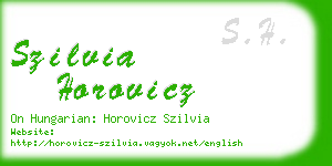 szilvia horovicz business card